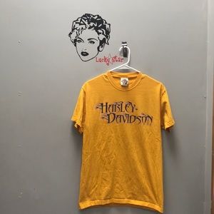Harley Davidson yellow Tshirt Virginia BCH size M